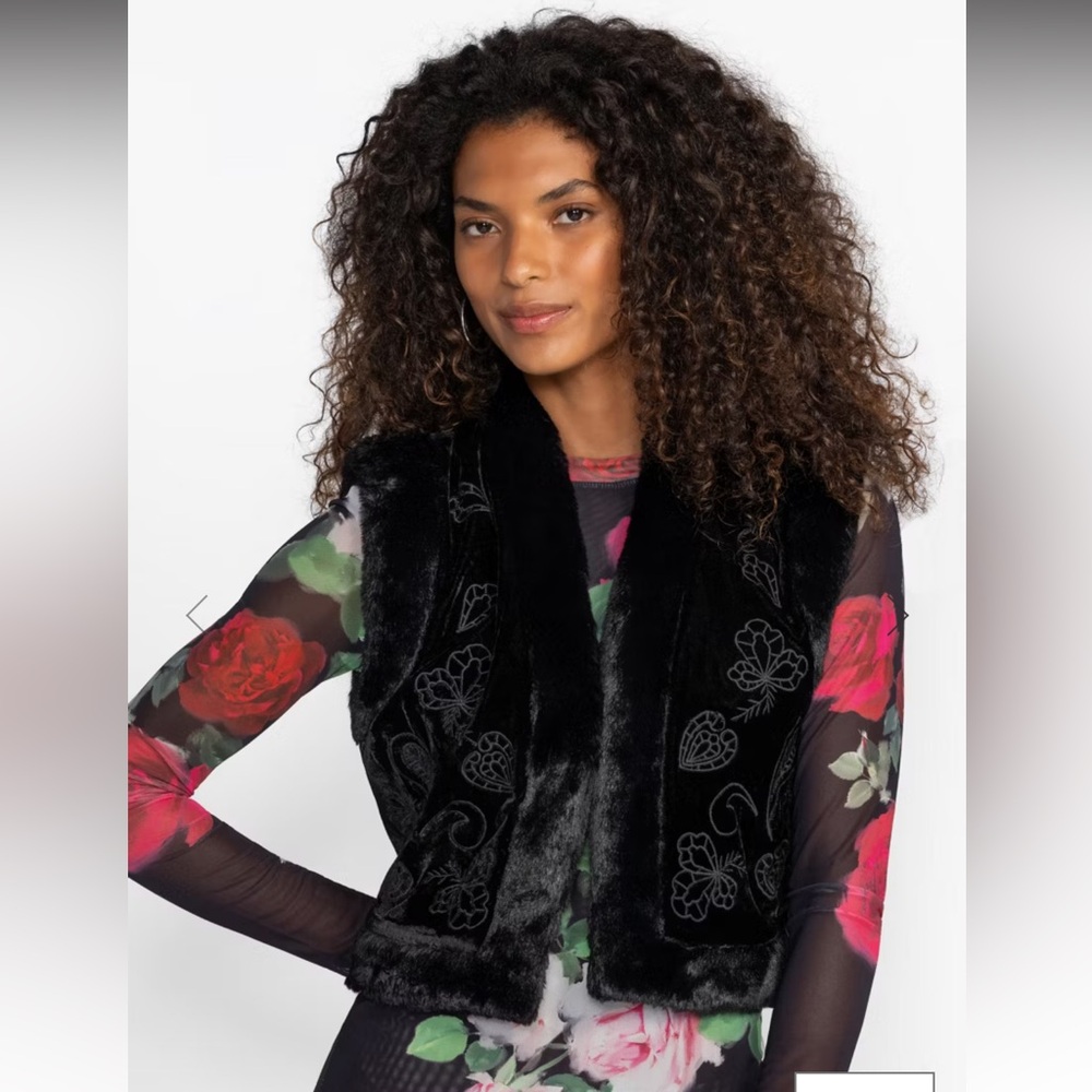 NWT Jade by Johnny Was - Rachella Vest - Bethanie, black, size S